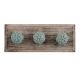 Amarylis Floral Etched Ceramic Wooden Hooks